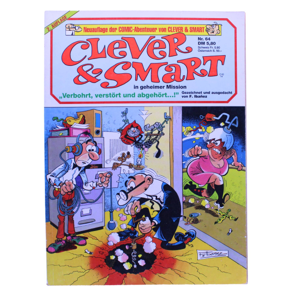 Clever & Smart Comic Album Nr. 64 (1990, 2. Auflage) – Verbohrt, verstört und abgehört!